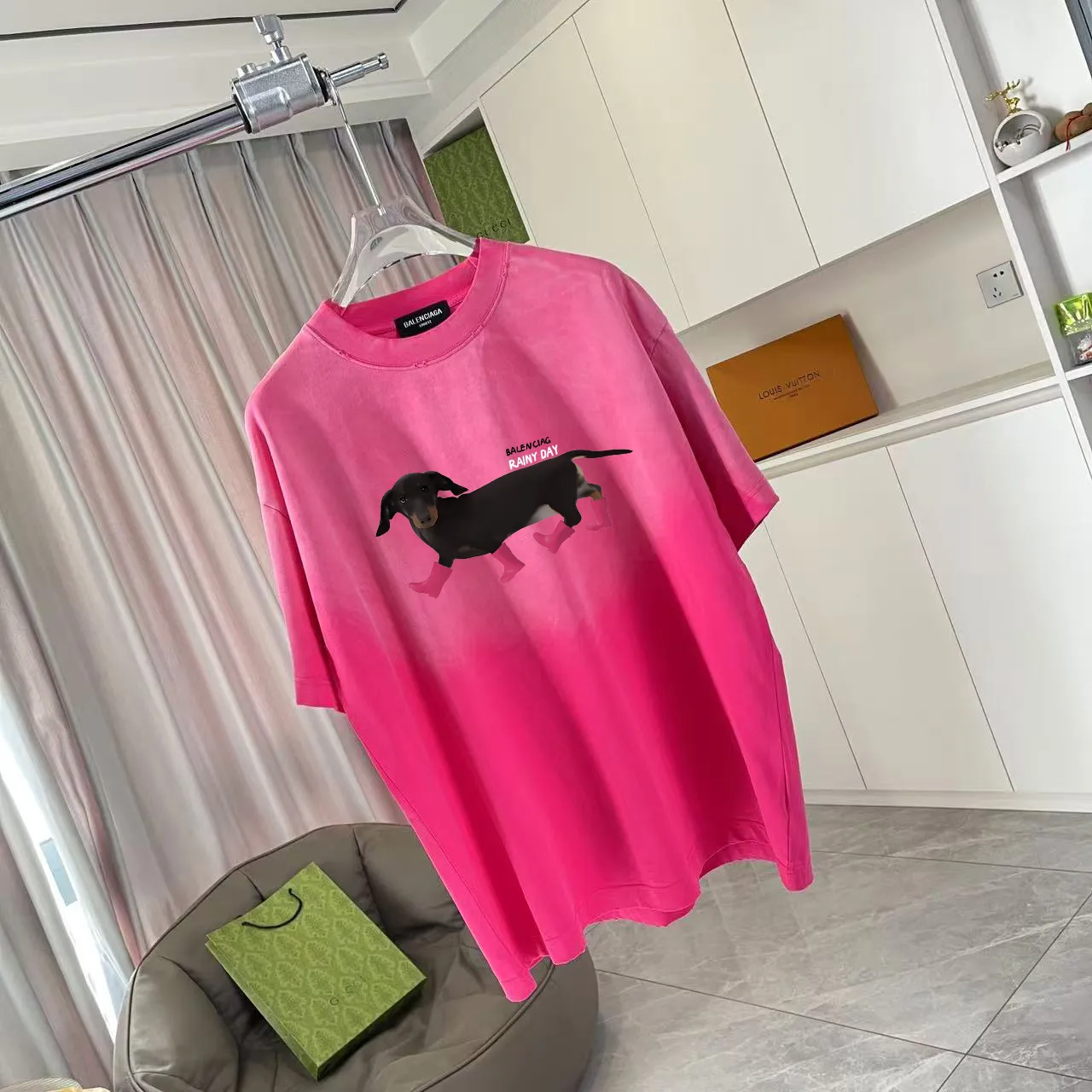 BALENCI*GA 2025 New Arrival logo 320g T Same Style Size：S M L XL XXL ：Black White Red Black